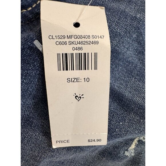 NWT Justice Jeans Girls 10 Super Skinny Distressed Mid Rise Soft Stretch Kids - Picture 3 of 10